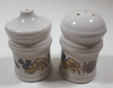 Vintage 1960s Sadler England Yellow and Red Flower Clover 3 5/8" Tall Stoneware Salt and Pepper Shaker Set