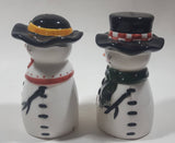 Male and Female Snowmen Snowman 4 1/2" Tall Ceramic Salt and Pepper Shaker Set