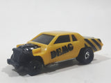 Vintage 1983 Kidco Burnin' Key Cars Demolition Cars Demo 12 Yellow Die Cast Plastic Toy Car Vehicle