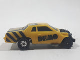 Vintage 1983 Kidco Burnin' Key Cars Demolition Cars Demo 12 Yellow Die Cast Plastic Toy Car Vehicle