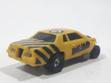 Vintage 1983 Kidco Burnin' Key Cars Demolition Cars Demo 12 Yellow Die Cast Plastic Toy Car Vehicle