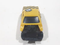 Vintage 1983 Kidco Burnin' Key Cars Demolition Cars Demo 12 Yellow Die Cast Plastic Toy Car Vehicle