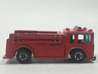1982 Hot Wheels Fire Eater Red Fire Truck Die Cast Toy Car Vehicle BW Blue Lights Malaysia