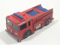 1982 Hot Wheels Fire Eater Red Fire Truck Die Cast Toy Car Vehicle BW Blue Lights Malaysia