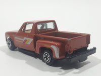 Vintage 1980s Yatming No. 1700 Chevrolet LUV Stepside Pickup Truck Copper Brown Die Cast Toy Car Vehicle Made in Thailand
