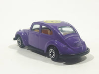 Vintage Yatming No. 1009 Volkswagen Beetle "Smile!" #9 Purple Die Cast Toy Car Vehicle