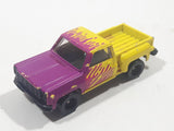 1998 JGI Subway Stepside Pickup Truck Yellow and Purple Die Cast Toy Car Vehicle