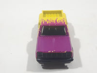 1998 JGI Subway Stepside Pickup Truck Yellow and Purple Die Cast Toy Car Vehicle