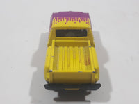 1998 JGI Subway Stepside Pickup Truck Yellow and Purple Die Cast Toy Car Vehicle