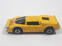 Vintage 1985 Hot Wheels Crack-Ups Exotic (side crash) Side Banger Yellow Die Cast Toy Muscle Car Vehicle Hong Kong