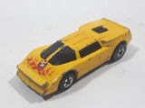 Vintage 1985 Hot Wheels Crack-Ups Exotic (side crash) Side Banger Yellow Die Cast Toy Muscle Car Vehicle Hong Kong