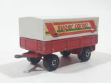 Vintage Majorette Super Cargo Trailer #2124400 Red and White Die Cast Toy Car Vehicle