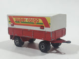 Vintage Majorette Super Cargo Trailer #2124400 Red and White Die Cast Toy Car Vehicle