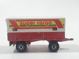 Vintage Majorette Super Cargo Trailer #2124400 Red and White Die Cast Toy Car Vehicle