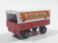 Vintage Majorette Super Cargo Trailer #2124400 Red and White Die Cast Toy Car Vehicle