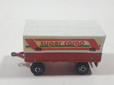 Vintage Majorette Super Cargo Trailer #2124400 Red and White Die Cast Toy Car Vehicle