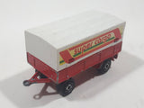 Vintage Majorette Super Cargo Trailer #2124400 Red and White Die Cast Toy Car Vehicle