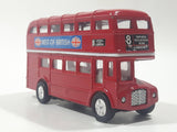 Best of British TC 35883 Route Master Double Decker Bus Red Pullback Friction Motorized Die Cast Toy Car Vehicle