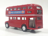 Best of British TC 35883 Route Master Double Decker Bus Red Pullback Friction Motorized Die Cast Toy Car Vehicle