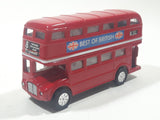 Best of British TC 35883 Route Master Double Decker Bus Red Pullback Friction Motorized Die Cast Toy Car Vehicle