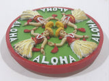 Aloha Hula Girl 3D Resin 3" Diameter Fridge Magnet