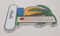 Aruba Palm Tree Ocean Sun Themed Thermometer 2 5/8" x 3 1/8" Rubber Fridge Magnet