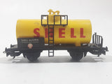 Kleinbahn HO Scale SHELL Tanker Tank Wagon Car Yellow and Black Plastic and Metal Train Car Vehicle Made in Austria