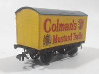 PECO HO Scale Colman's Mustard Traffic Reefer Box Car Yellow Plastic and Metal Train Car Vehicle