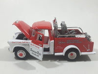 Crown Premiums Limited Edition Snap on Tools 1955 Chevy Tow Truck Big Al's Towing Red and White Die Cast Toy Car Vehicle with Opening Doors and Hood Missing Parts