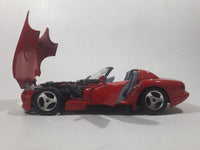 Burago Dodge Viper RT/10 Red 1/24 Scale Die Cast Toy Car Vehicle with Opening Doors and Hood Crack in Windshield