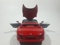 Burago Dodge Viper RT/10 Red 1/24 Scale Die Cast Toy Car Vehicle with Opening Doors and Hood Crack in Windshield