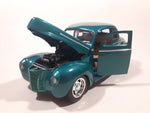 ERTL American Muscle Street Rods 1940 Ford Coupe Teal Green 1/18 Scale Die Cast Toy Car Vehicle with Opening Hood and Doors Missing Side Mirrors