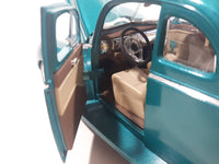 ERTL American Muscle Street Rods 1940 Ford Coupe Teal Green 1/18 Scale Die Cast Toy Car Vehicle with Opening Hood and Doors Missing Side Mirrors