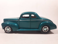 ERTL American Muscle Street Rods 1940 Ford Coupe Teal Green 1/18 Scale Die Cast Toy Car Vehicle with Opening Hood and Doors Missing Side Mirrors