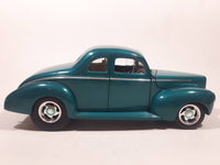 ERTL American Muscle Street Rods 1940 Ford Coupe Teal Green 1/18 Scale Die Cast Toy Car Vehicle with Opening Hood and Doors Missing Side Mirrors