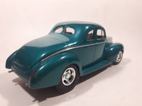 ERTL American Muscle Street Rods 1940 Ford Coupe Teal Green 1/18 Scale Die Cast Toy Car Vehicle with Opening Hood and Doors Missing Side Mirrors