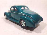 ERTL American Muscle Street Rods 1940 Ford Coupe Teal Green 1/18 Scale Die Cast Toy Car Vehicle with Opening Hood and Doors Missing Side Mirrors