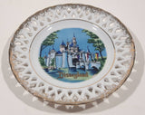 Vintage Walt Disney Productions Disneyland 6 1/4" Perforated Porcelain Wall Plate
