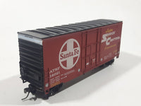 Athearn Santa Fe ATSF 14021 Box Car Super Shock Control A smoother ride Red Brown Plastic Model Train Car Vehicle In Box