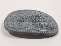 Vintage 1990 NFR National Finals Rodeo Hesston Fiatagri Metal Belt Buckle Commemorative Series Limited Collector's Buckle