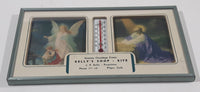 Vintage Seasons Greetings From Kelly's Shop Rite Pilger Saskatchewan Jesus and Angel Themed 4" x 7" Advertising Thermometer