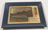 Vintage Mike's Save-A-Dollar Store General Store Meath Park Saskatchewan Mike and Elsie Ewanchyna Copper, Gold, Silver Foil Themed Lake Picture 6 1/2" x 8 1/2" Plastic Framed Advertising Thermometer