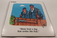 Vintage Herman Jim Unger "Never trust a dog that smiles like that." 14" x 15 1/2" Foam Backed Poster Print