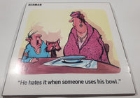 Vintage Herman Jim Unger "He hates it when someone uses his bowl." 14" x 15 1/2" Foam Backed Poster Print