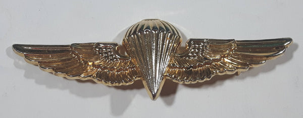 Vintage Vietnam War US Air Force Paratrooper Wings Gold Tone Metal Pin Insignia Missing One Post
