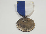 Antique Dieges & Clust New York Adirondack Camp Bronze Eagle Award Medal with Blue White Team Ribbons