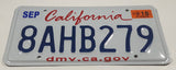 2018 California White with Dark Blue Letters Vehicle License Plate 8AHB279