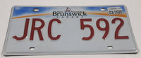 2020 New Brunswick Nouveau Canada Dark Red Letters White Vehicle License Plate JRC 592