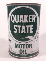 Vintage Quaker State HDX S.A.E. 30 Motor Oil 1 Litre Metal Can