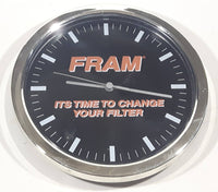 Rare Hard To Find FRAM It's Time To Change Your Filer 10 1/4" Diameter Round Wall Clock